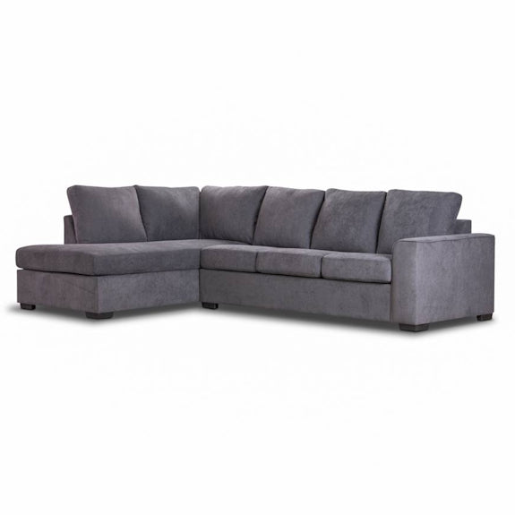 Kristie 3 Seater Sofa Bed with Chaise - Dark Grey