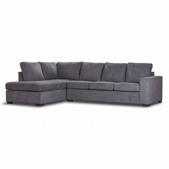 Kristie 3 Seater Sofa Bed with Chaise - Dark Grey