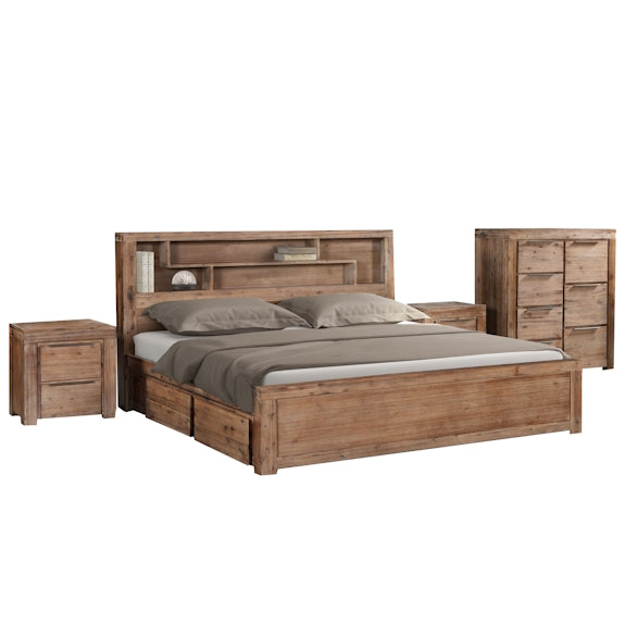 LINCOLN LINCOLN 4 PCE BEDROOM SUITE TALLBOY - KING