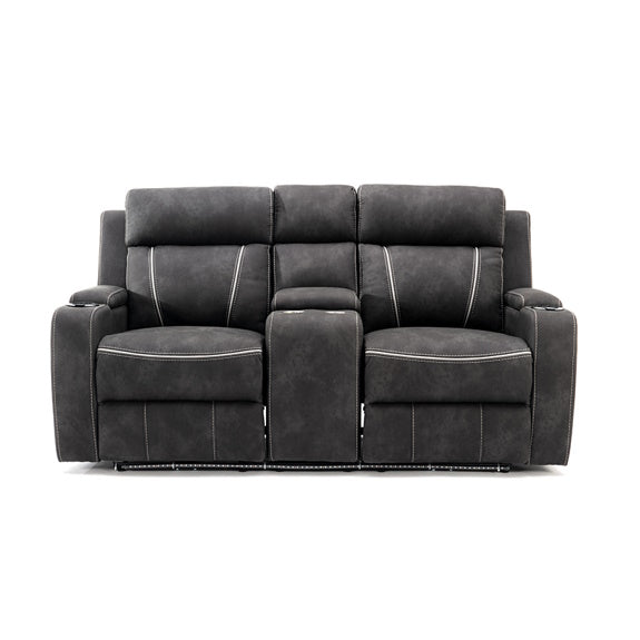 MAGIC MAGIC CHARCOAL - RHINO SUEDE - 3 PCE SUITE 2ERER+ER+ER