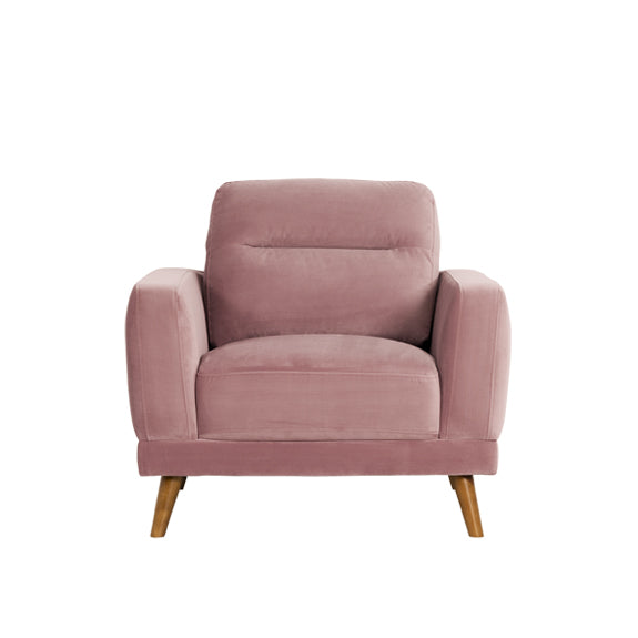 Marlow Single Seater Fabric Armchair - Blush