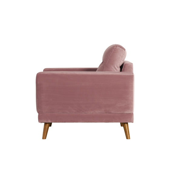 Marlow Single Seater Fabric Armchair - Blush