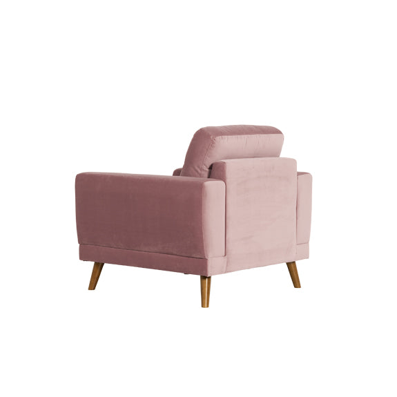 Marlow Single Seater Fabric Armchair - Blush