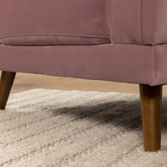 Marlow Single Seater Fabric Armchair - Blush