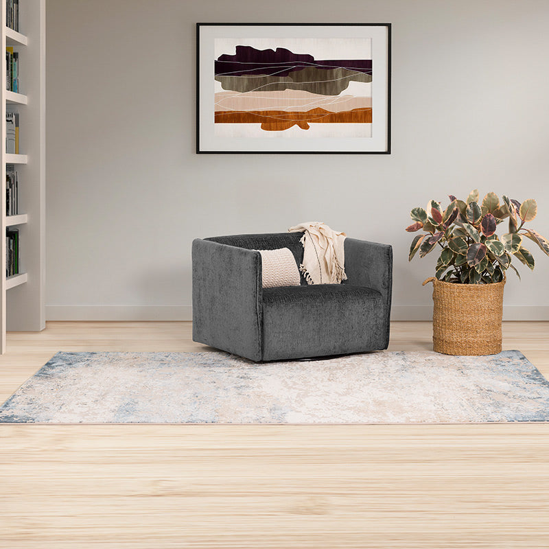 MARTINA MARTINA SMOKED PEARL - AURA FABRIC - SWIVEL CHAIR