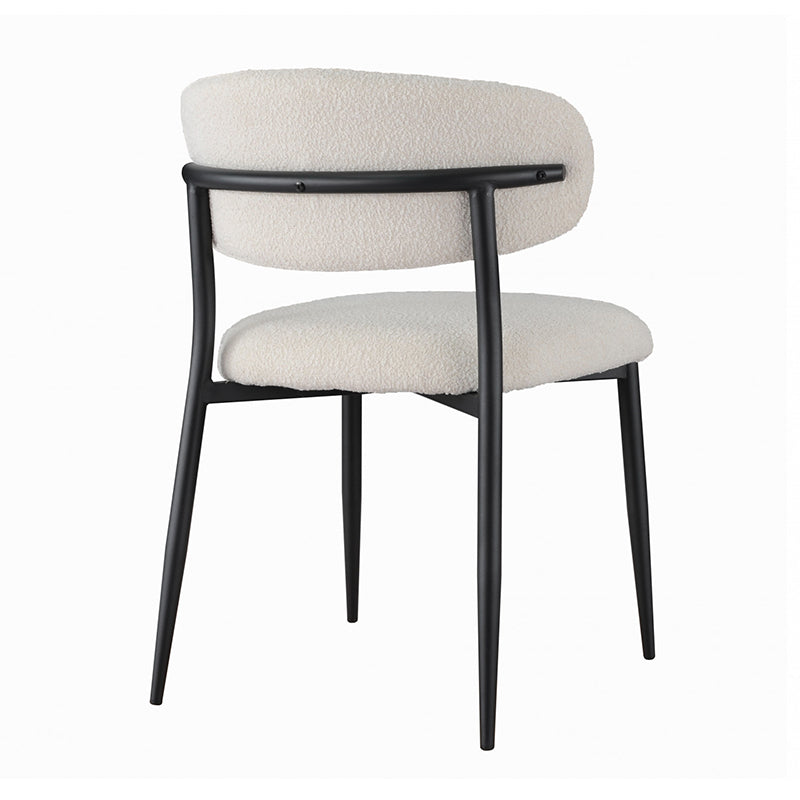 MILAN MILAN DINING CHAIR - OFF WHITE BOUCLE