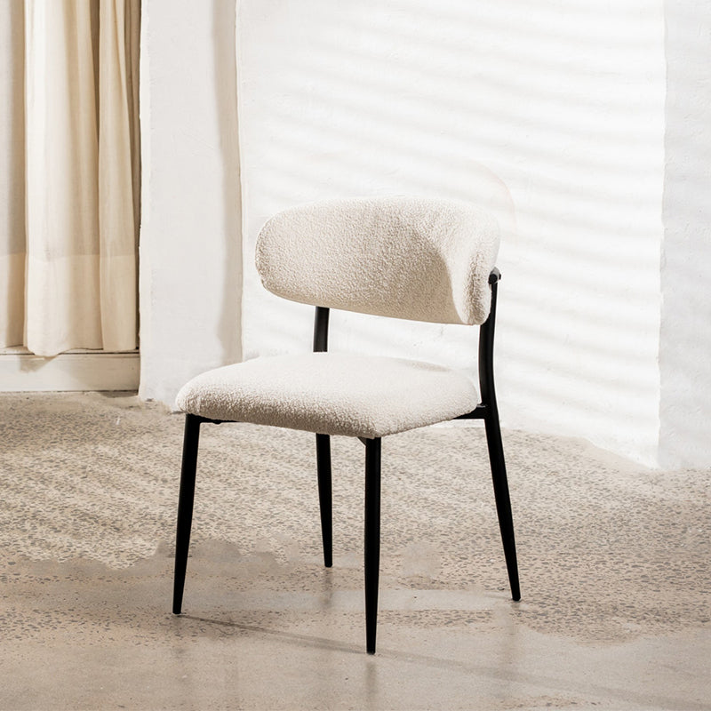 MILAN MILAN DINING CHAIR - OFF WHITE BOUCLE