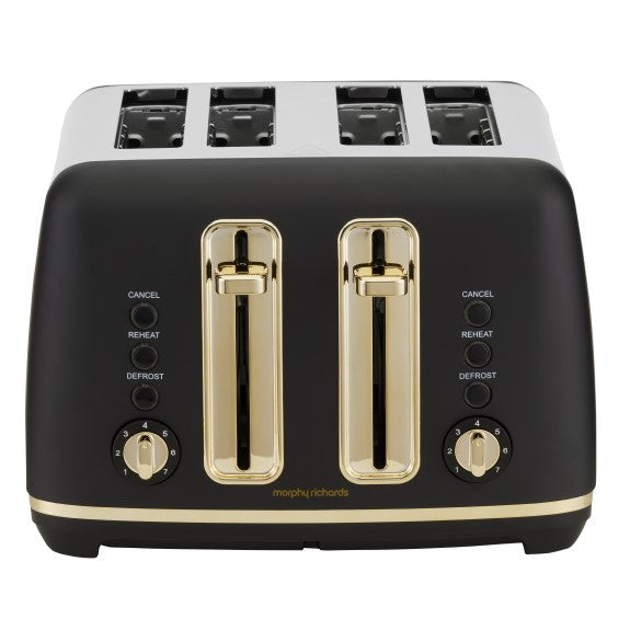 MORPHYRICHARDS ASCEND SOFT GOLD 4 SLICE TOASTER BLACK