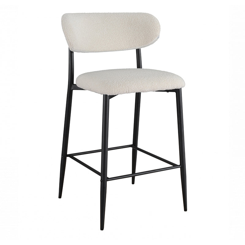 NAPLES NAPLES BAR STOOL - OFF WHITE BOUCLE