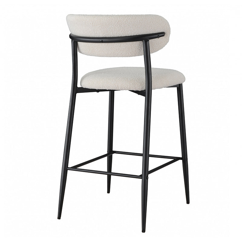 NAPLES NAPLES BAR STOOL - OFF WHITE BOUCLE