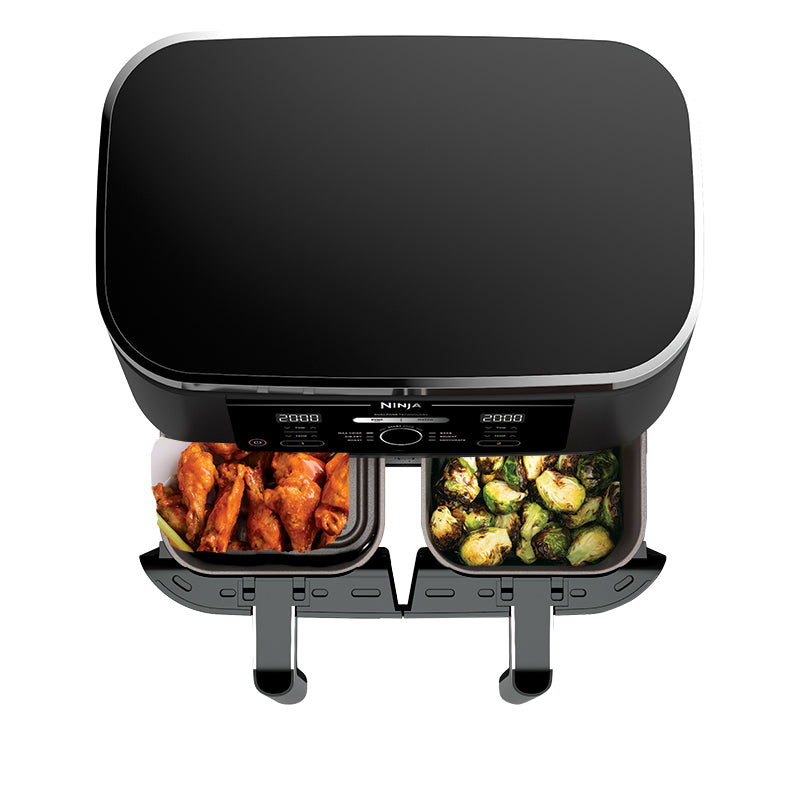 NINJA FOODI MAX XXXL DUAL ZONE AIR FRYER SILVER BLACK 9.5L