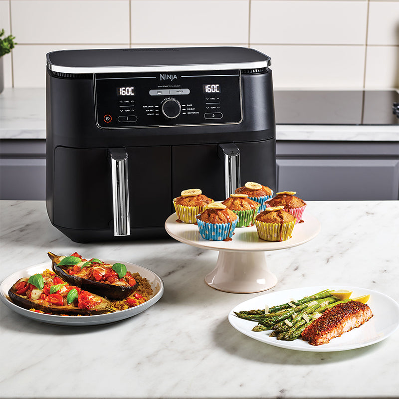 NINJA FOODI MAX XXXL DUAL ZONE AIR FRYER SILVER BLACK 9.5L