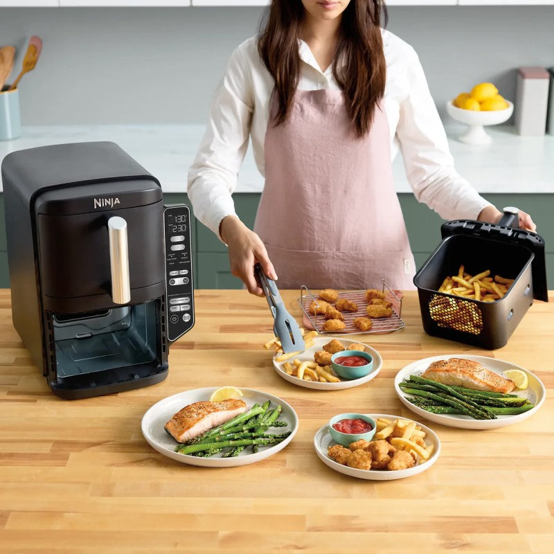 NINJA STACKED AIR FRYER - BLACK/SATIN SILVER 7.5L