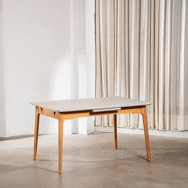 NORWAY NORWAY EXT DINING TABLE - 1400-1800X900 - LIGHT GREY/OAK