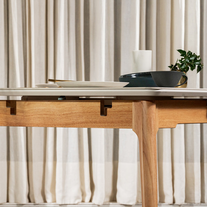 NORWAY NORWAY EXT DINING TABLE - 1400-1800X900 - LIGHT GREY/OAK