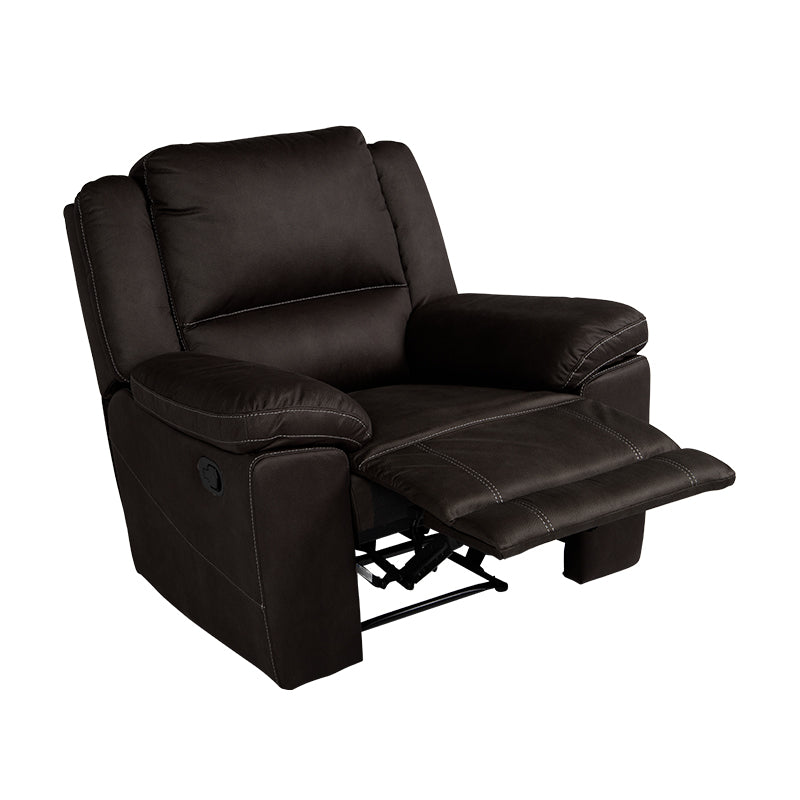 Oregon Manual Recliner Fabric Armchair - Jet