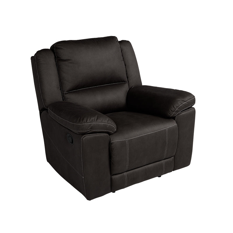 Oregon Manual Recliner Fabric Armchair - Jet