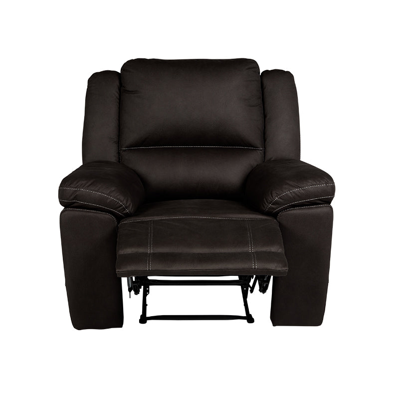 Oregon Manual Recliner Fabric Armchair - Jet