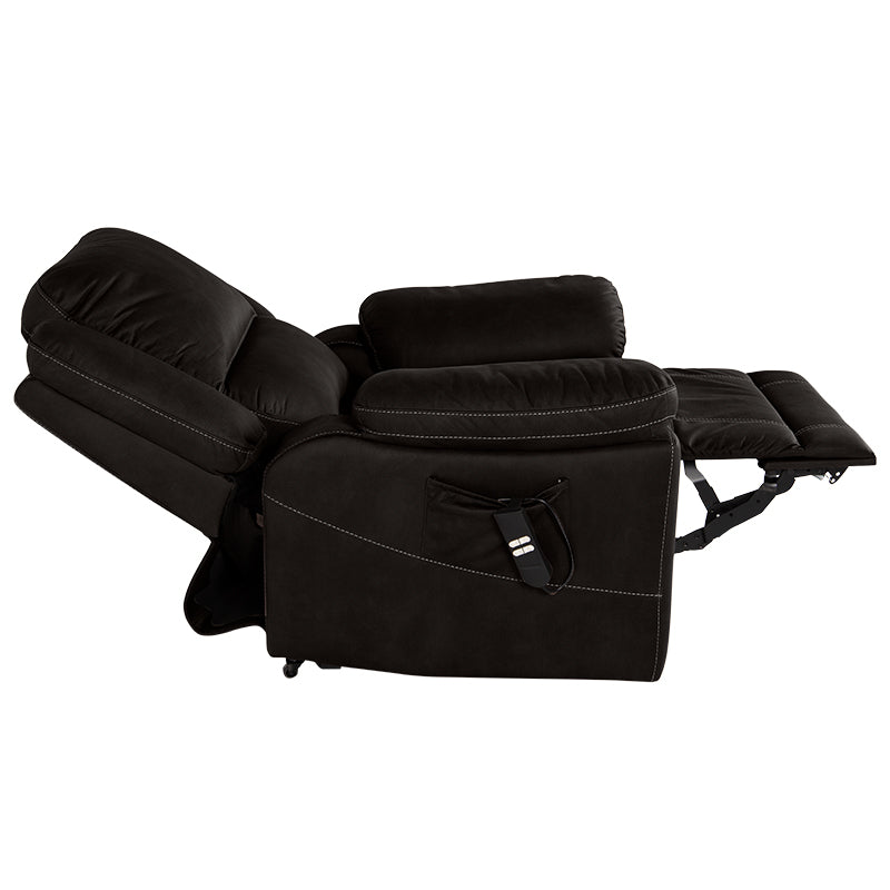 Oregon Lift & Recline Fabric Armchair - Jet