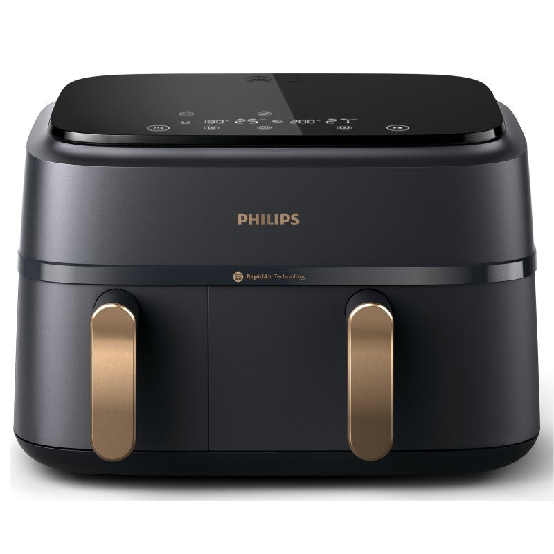 PHILIPS 3000 SERIES DUAL BASKET AIRFRYER BLACK/COPPER