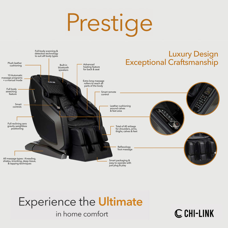 CHI-LINK CHI-LINK PRESTIGE MASSAGE CHAIR - BLACK