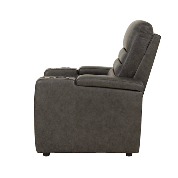 QUENTIN QUENTIN - BLACK LEATHER - ELECTRIC HOME THEATRE CHAIR