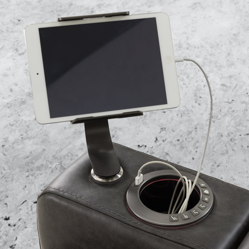 QUENTIN QUENTIN - BLACK LEATHER - ELECTRIC HOME THEATRE CHAIR