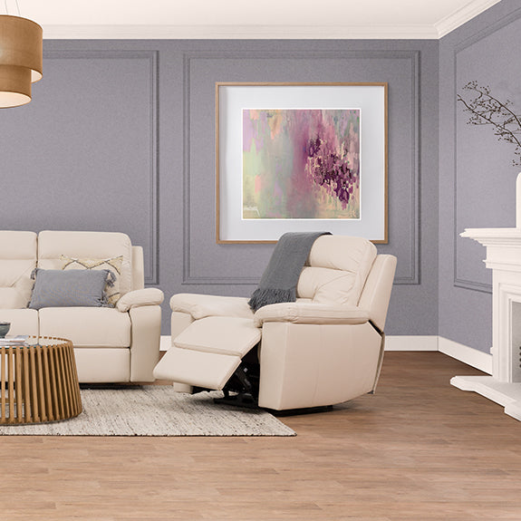 RENATO RENATO TAUPE - LEATHER - ELECTRIC RECLINER