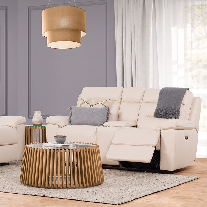 RENATO RENATO TAUPE - LEATHER - 2 SEAT ELECTRIC RECLINER
