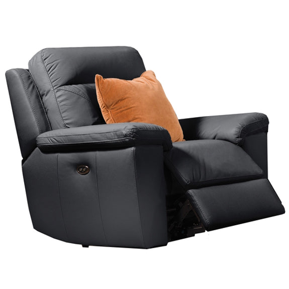 RENATO RENATO BLACK - LEATHER - ELECTRIC RECLINER
