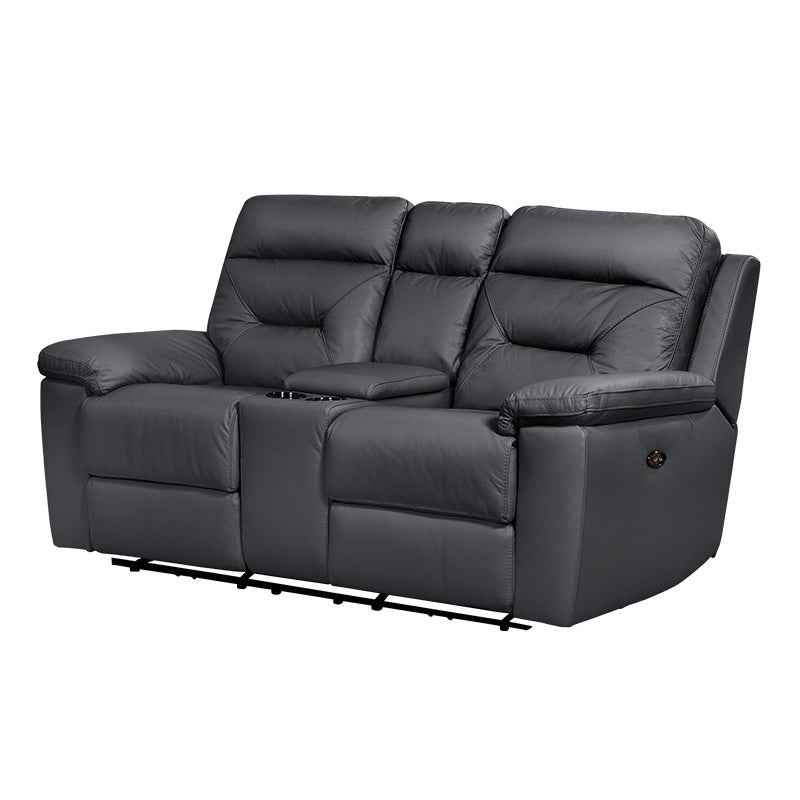 RENATO RENATO BLACK - LEATHER - 2 SEAT ELECTRIC RECLINER