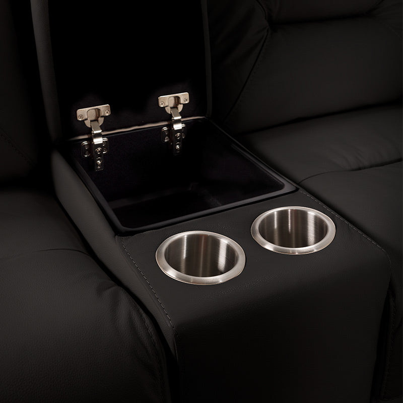 RENATO RENATO BLACK - LEATHER - 2 SEAT ELECTRIC RECLINER