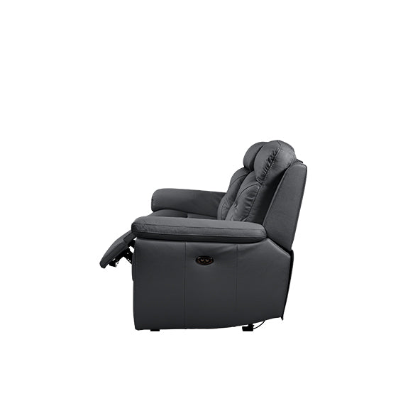 RENATO RENATO BLACK - LEATHER - 3 SEAT ELECTRIC RECLINER
