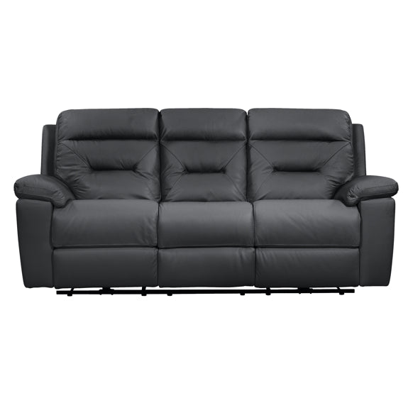 RENATO RENATO BLACK - LEATHER - 3 SEAT ELECTRIC RECLINER