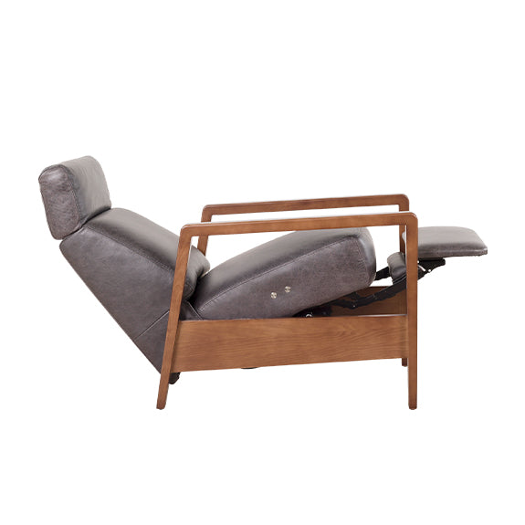 ROME ROME - VINTAGE BLACK LEATHER - ELECTRIC RECLINING ARMCHAIR