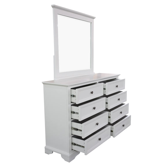 SALA MKII SALA MKII KING BEDROOM SUITE DRESSER 4 PCE - WHITE