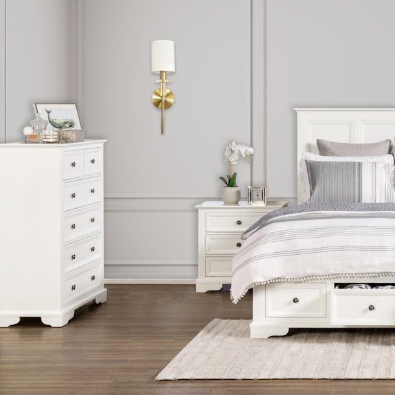 SALA MKII SALA MKII QUEEN BEDROOM SUITE TALLBOY 4 PCE - WHITE