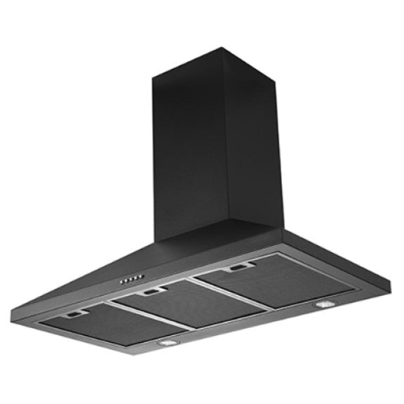 SCHWEIGEN WALLMOUNT RANGEHOODS NON SILENT - INBUILT MOTOR BLACK 90CM