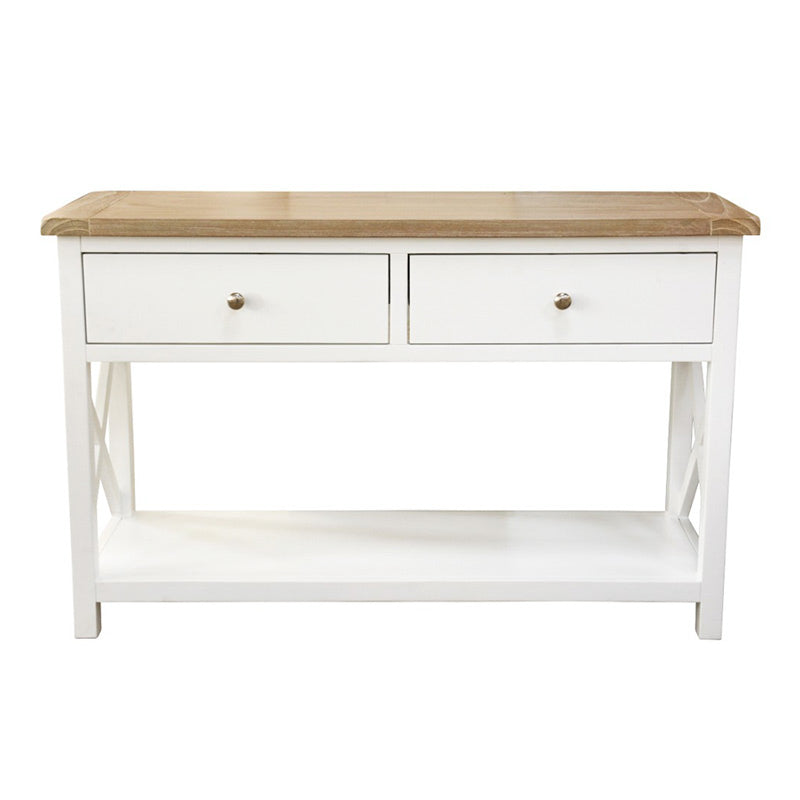 SHELLWOOD SHELLWOOD CONSOLE TABLE - 1200X380 - LIGHT OAK/WHITE