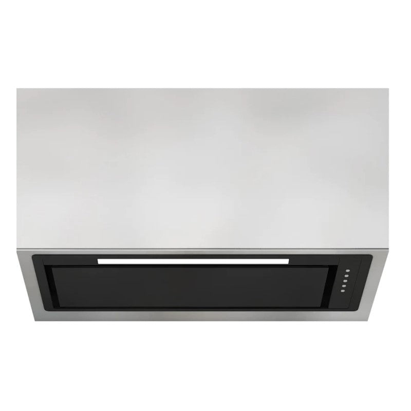 SIRIUS UNDERMOUNT RANGEHOOD BLACK HEATED GLASS 85cm