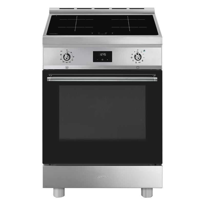 SMEG CLASSIC FREESTANDING COOKER INDUCTION PYROLYTIC S/STEEL 60cm