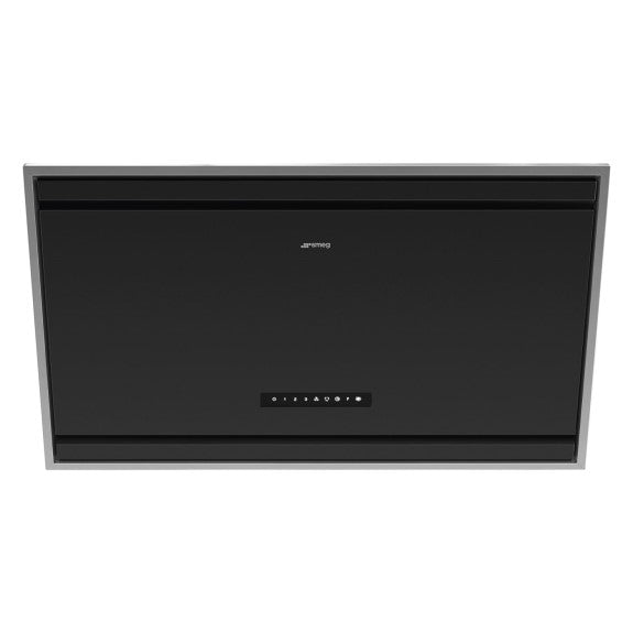 SMEG CLASSIC ANGLED WALL MOUNT RANGEHOOD MATTE BLACK 90cm