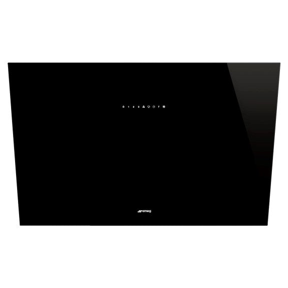SMEG CLASSIC ANGLED WALL MOUNT RANGEHOOD BLACK 90cm