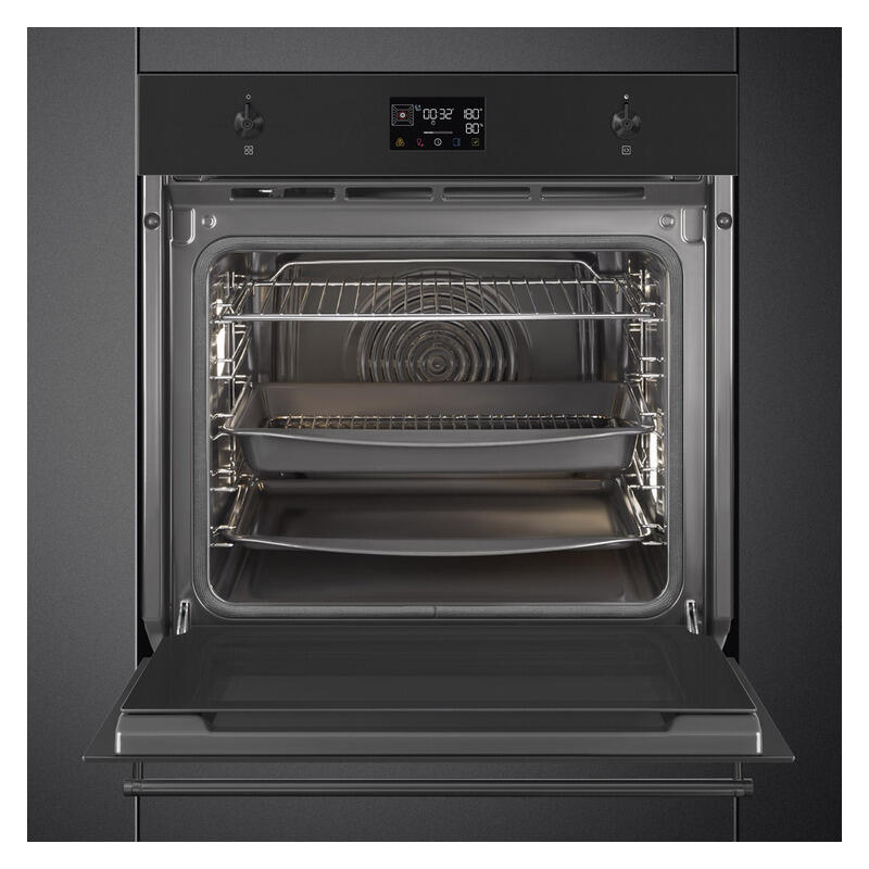 SMEG CLASSIC PYRO OVEN - EVOSCREEN - MATTE BLACK 60cm
