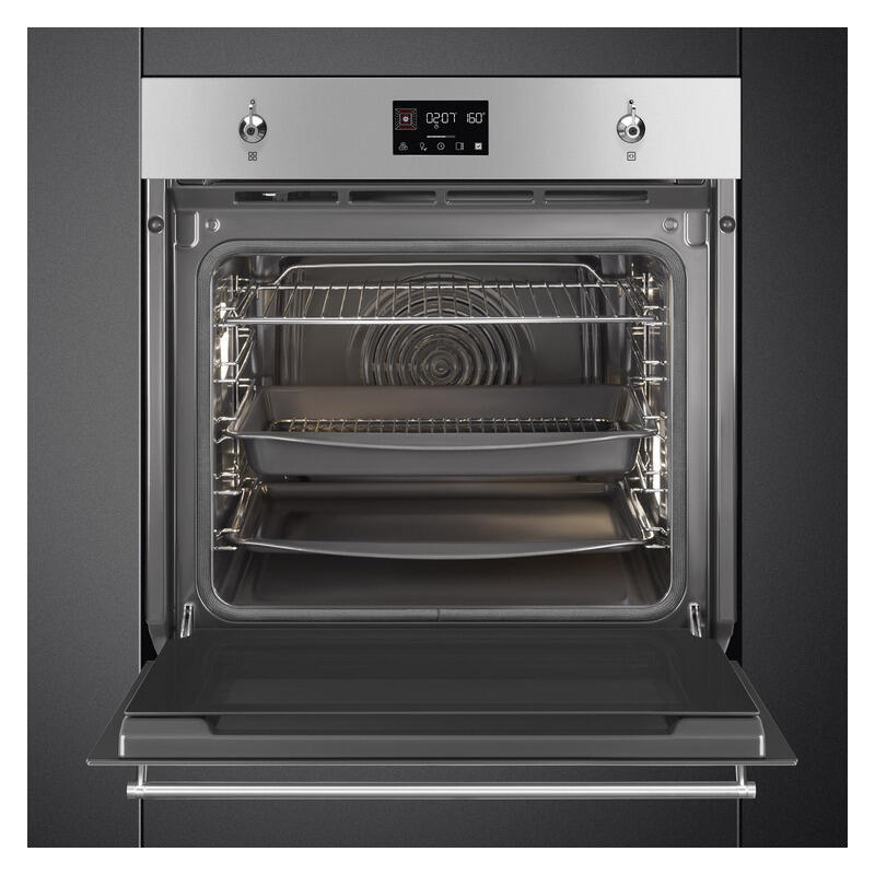 SMEG CLASSIC PYRO OVEN - EVOSCREEN - STAINLESS STEEL 60cm