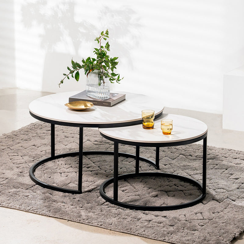 SNOW SNOW COFFEE TABLE SET - SNOW WHITE/BLACK
