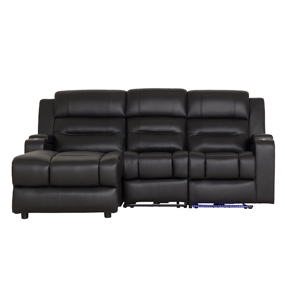SPIELBERG SPIELBERG BLK - LEATHER - LHF ELECTRIC CHAISE
