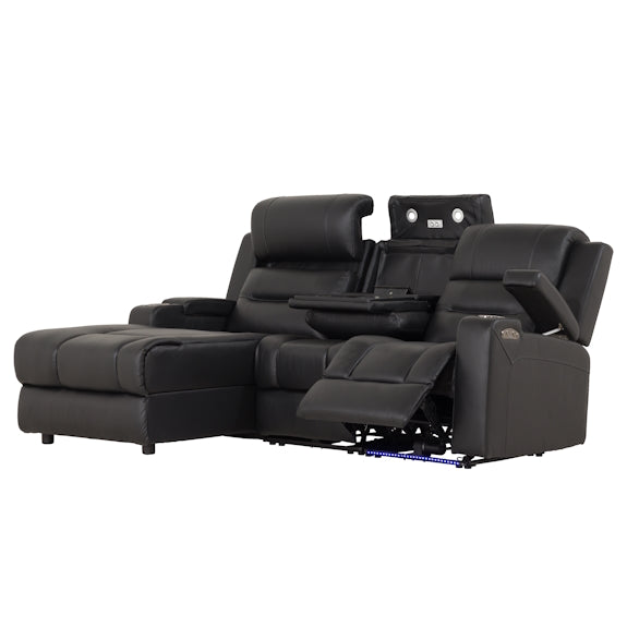 SPIELBERG SPIELBERG BLK - LEATHER - LHF ELECTRIC CHAISE
