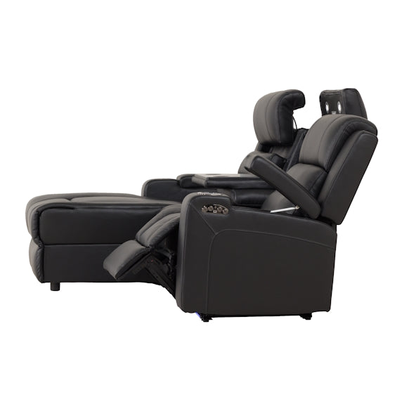 SPIELBERG SPIELBERG BLK - LEATHER - LHF ELECTRIC CHAISE