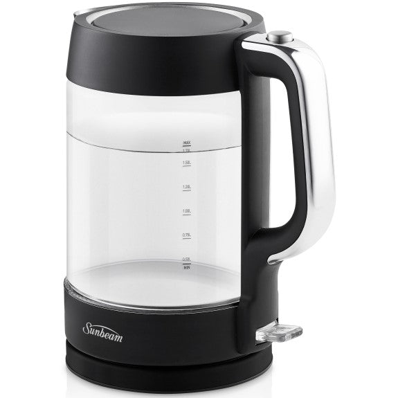 SUNBEAM CLASSICS GLASS KETTLE BLACK 1.7L